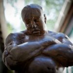 Sculpture Bronze Montreuil Grand Dormant Debout