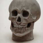 sculpture tête de mort